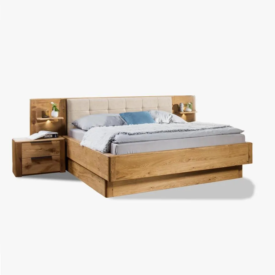 Lit coffre bois gain de place collection Verona