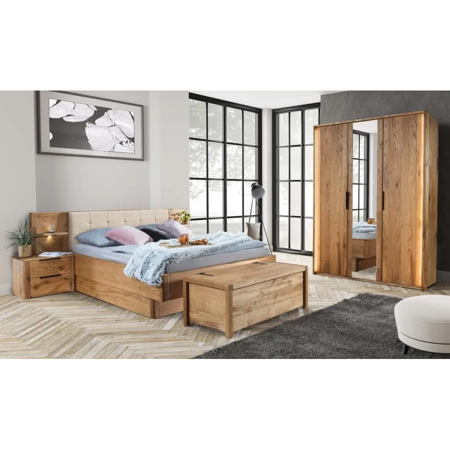 Lit coffre bois complète collection VERONA