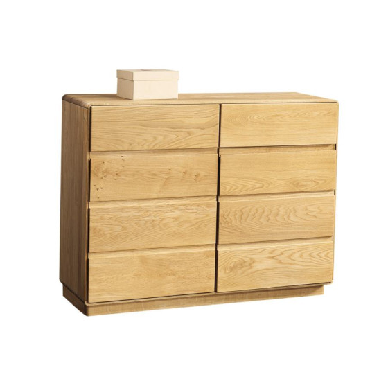 Commode bois naturel 2 tiroirs 2 portes collection VERONA
