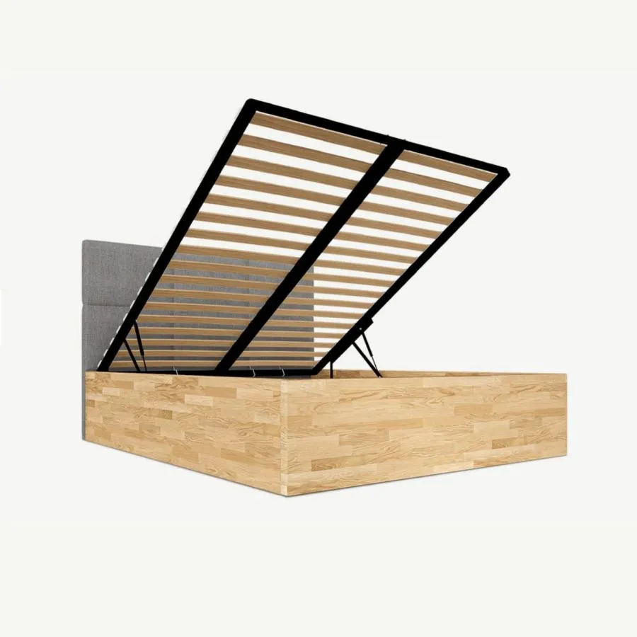 Lit coffre bois sommier relevable collection LUND