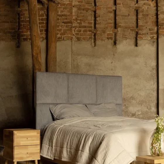 Lit coffre bois naturel collection LUND