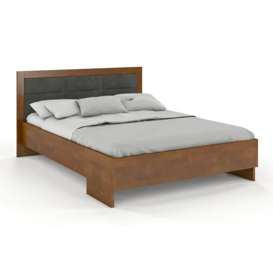 Lit coffre 180x200 bois massif noyer collection NEY