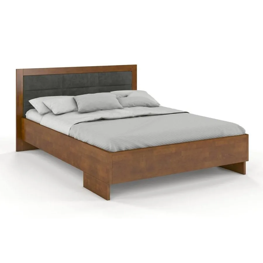 Lit coffre 180x200 bois massif noyer collection NEY