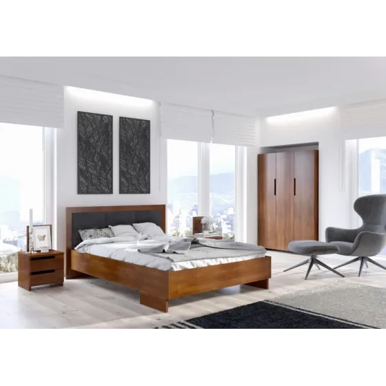 Lit coffre bois massif 2 places collection NEY