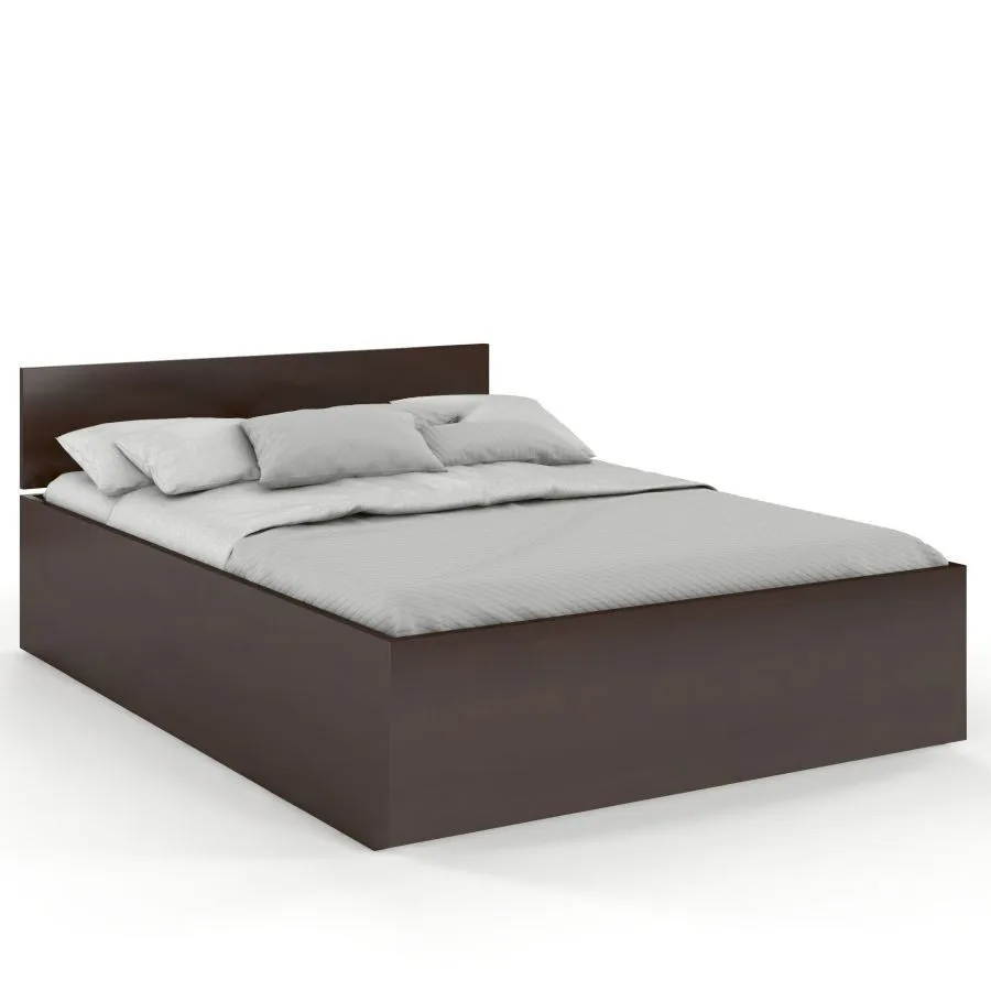 Lit coffre bois massif design collection Letto