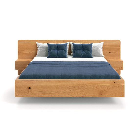 Lit bois design avec chevets et tête de lit design collection Burlington