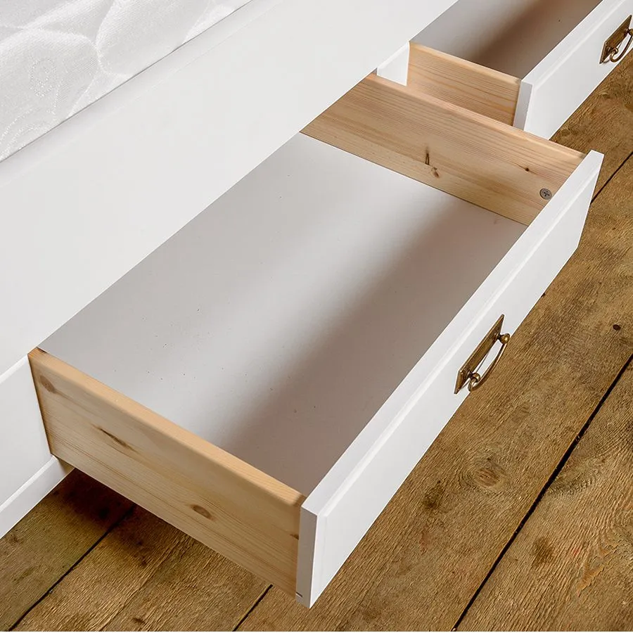 Lit bois avec tiroir de rangement collection Toscana