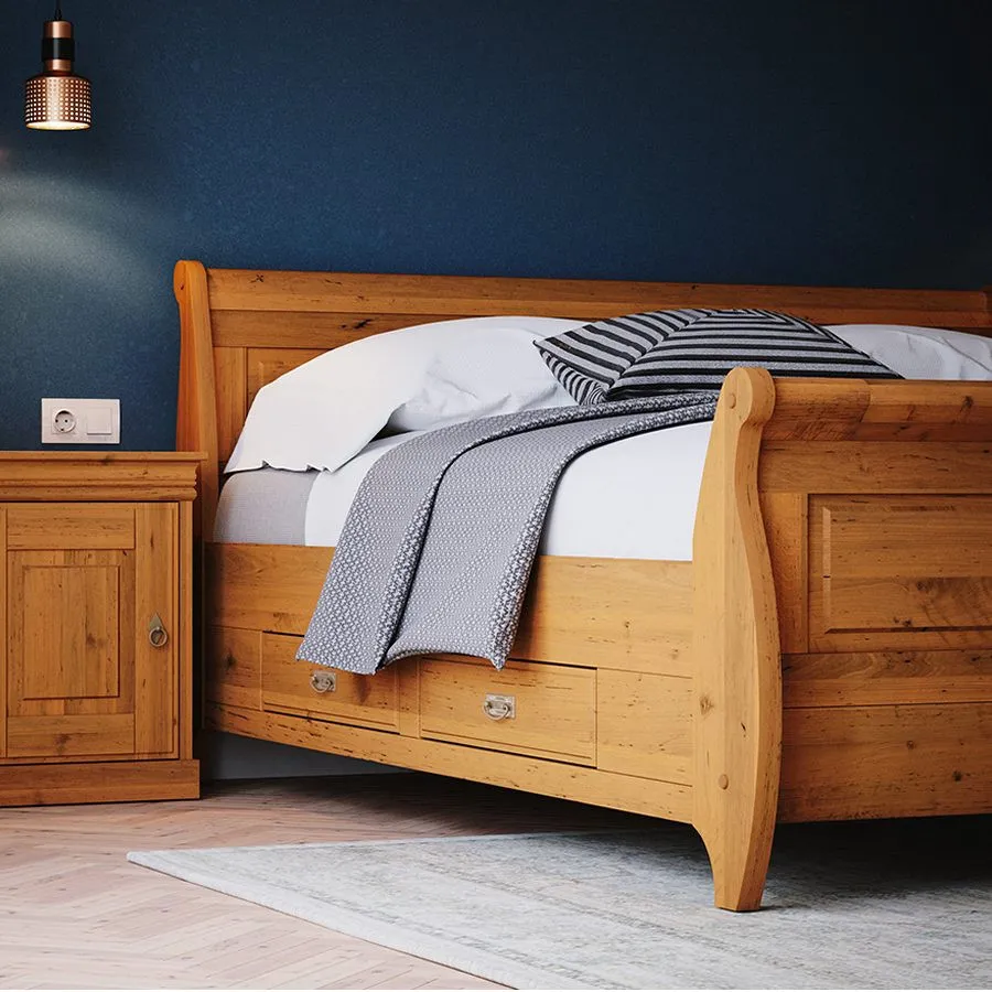 Lit avec rangement bois collection Toscana