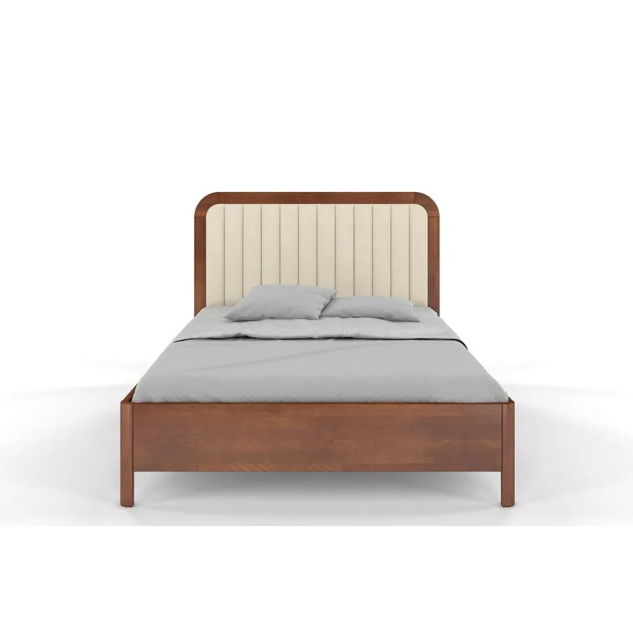 Lit en bois massif finition naturel et noir collection VERDE