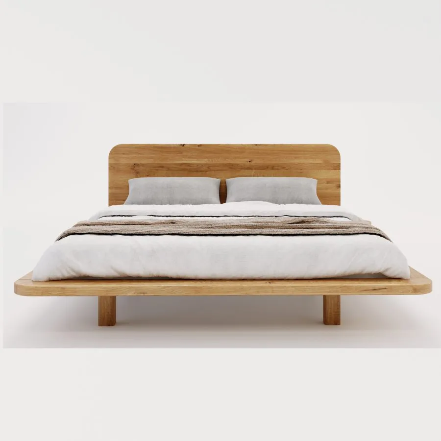 Lit bois chêne naturel collection Kobe