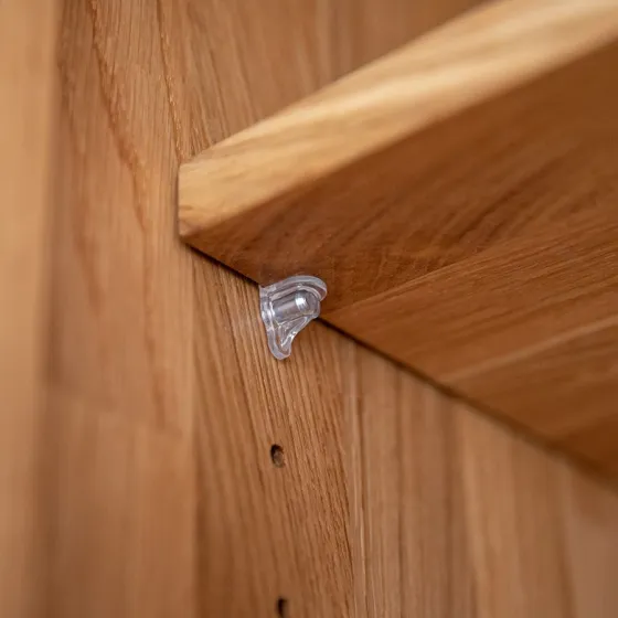 Etagère de rangement pour armoire en chêne massif Rivaro