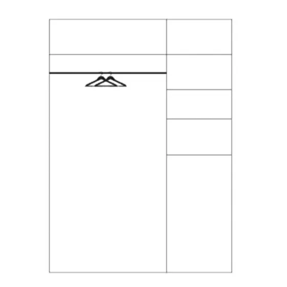 Etagère de rangement pour armoire en chêne massif Rivaro