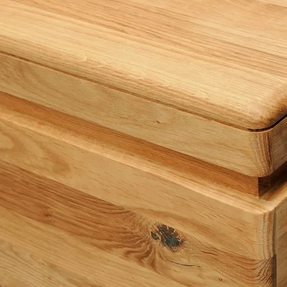 Coffre rangement bois chêne collection Oslo