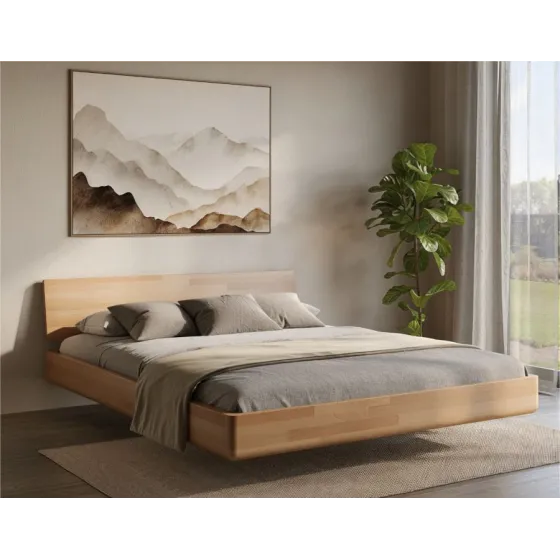 Lit en bois design 160x200 collection MOOD