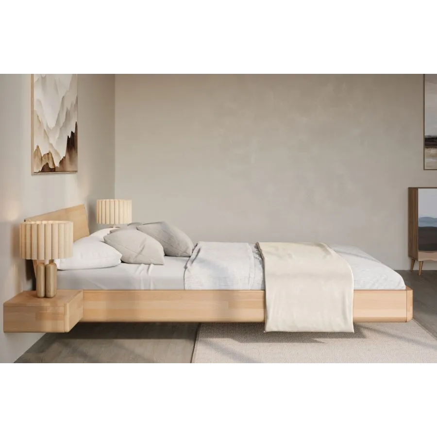 Lit bois flottant avec chevets collection MOOD