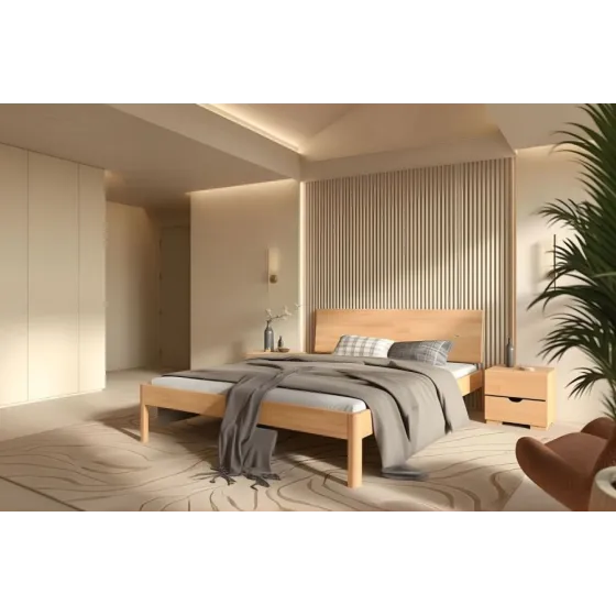 Lit contemporain bois collection Ambre