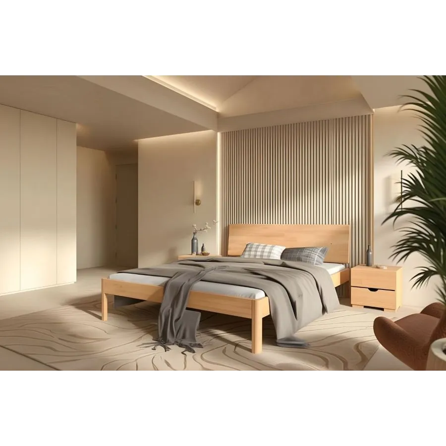 Lit contemporain bois collection Ambre