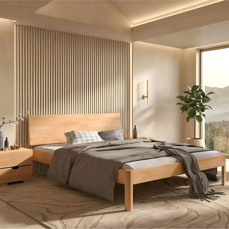 Lit adulte en bois collection Ambre