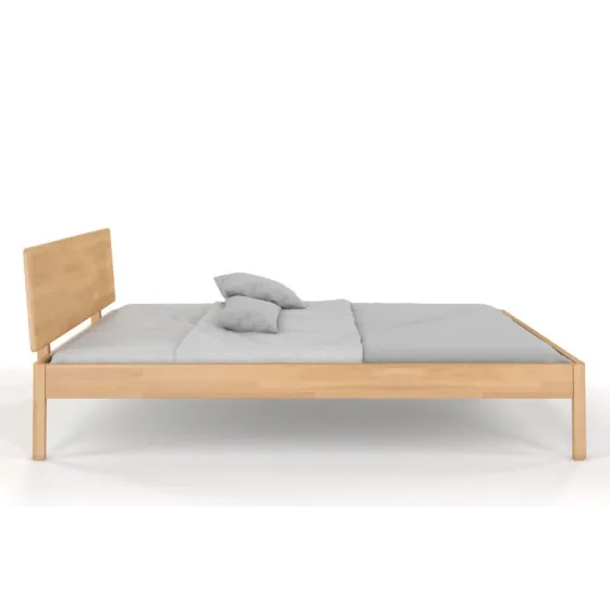 Lit contemporain bois naturel collection Ambre