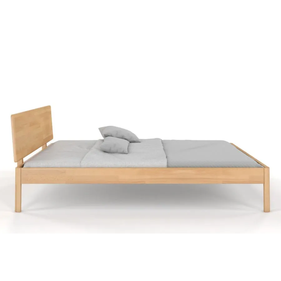 Lit contemporain bois naturel collection Ambre