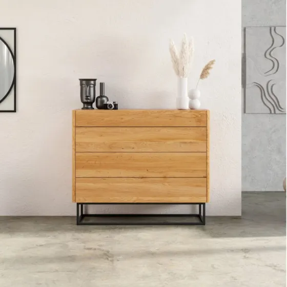 Commode bois clair design scandinave Mill