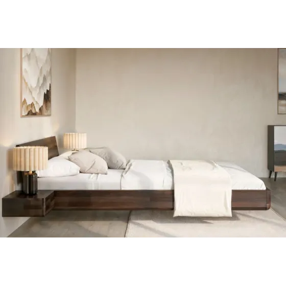 Lit design bois wenge 160x200 collection MOOD