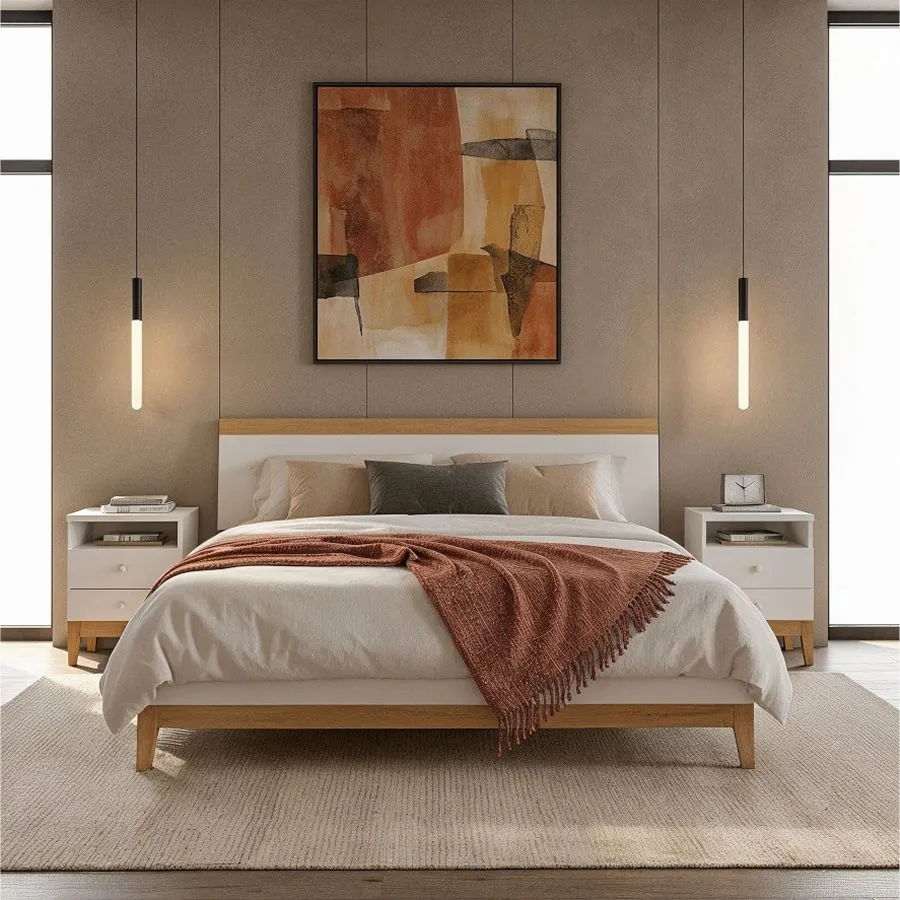 Lit coffre bois moderne collection Göteborg