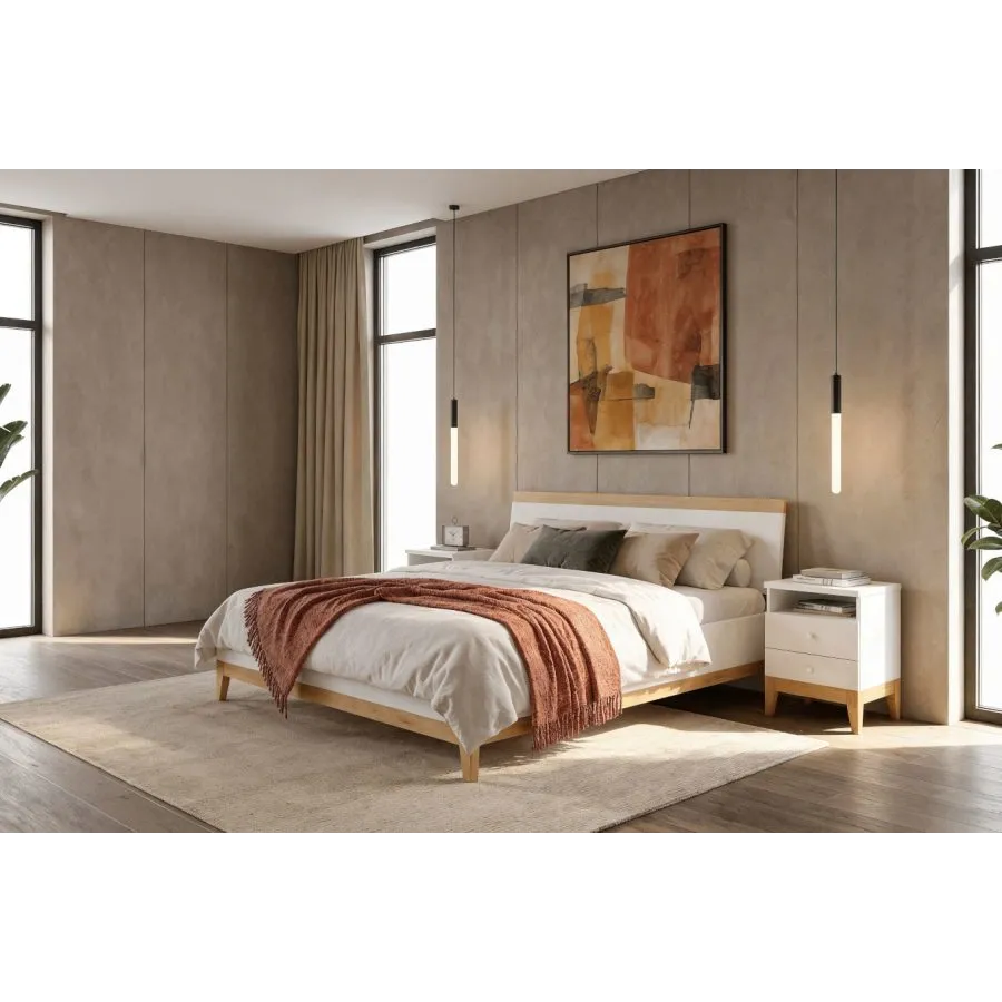 Lit coffre blanc collection Göteborg