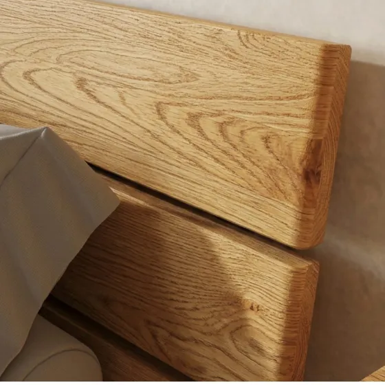 Bois chêne massif naturel haut de gamme lit collection INDIGO