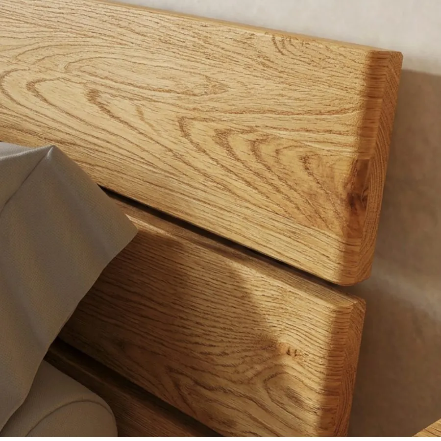 Bois chêne massif naturel haut de gamme lit collection INDIGO