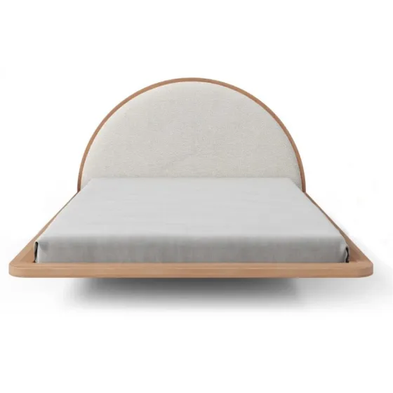 Lit design bois naturel flottant collection   MONOKO
