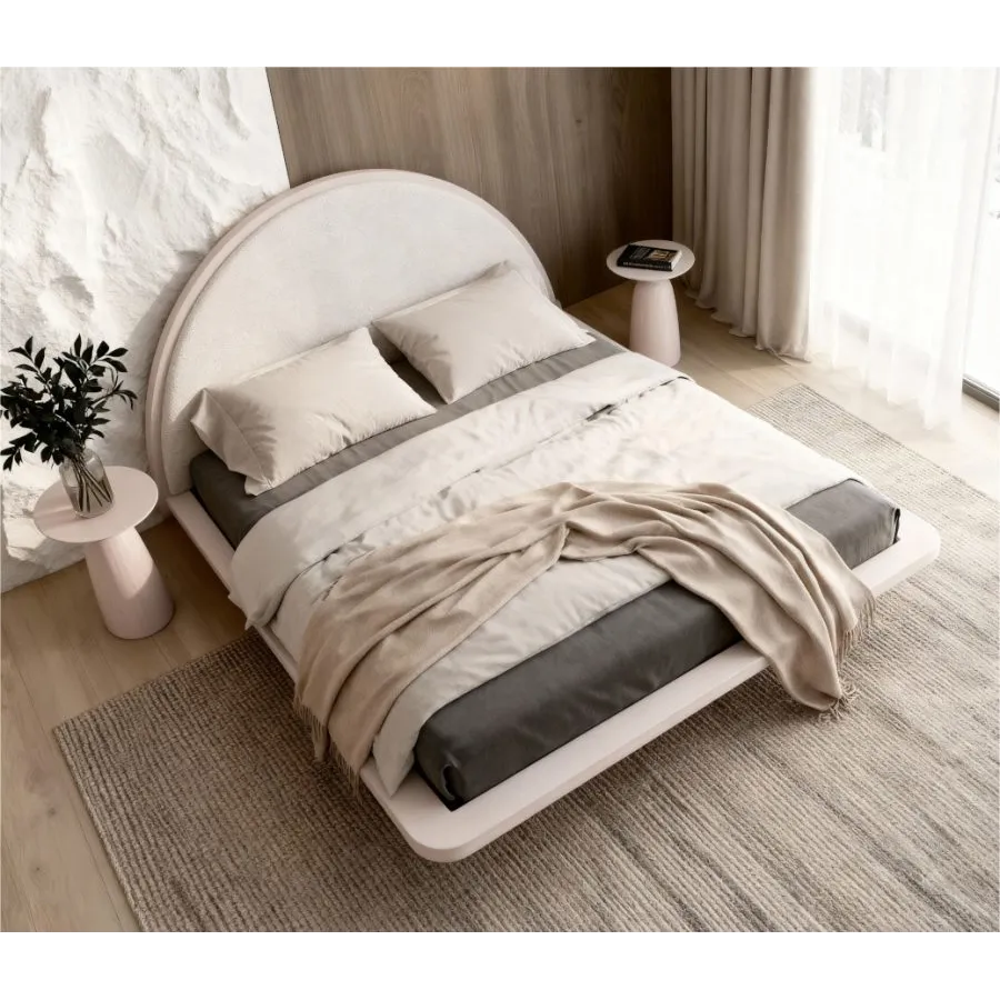 Lit design bois blanchi collection   MONOKO