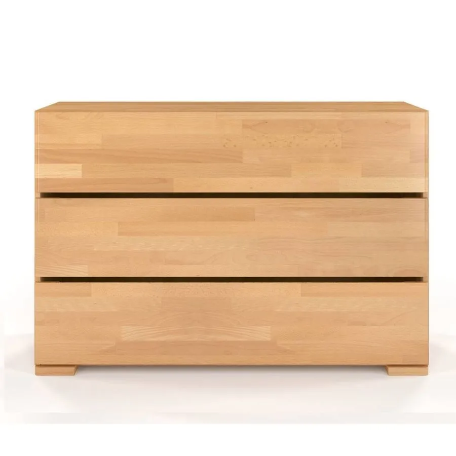 Commode 3 tiroirs en bois naturel collection MODERNA