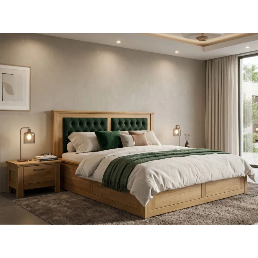 Lit coffre bois 180x200 collection ROMA