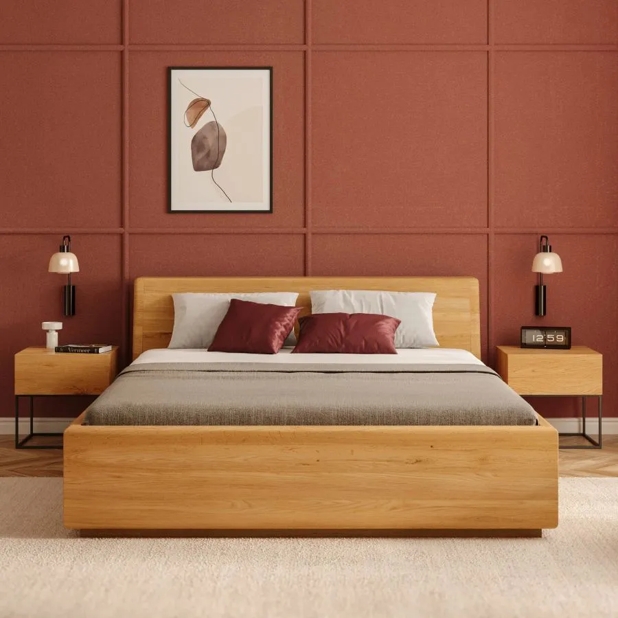 Lit coffre en bois 180x200 collection MEZZO