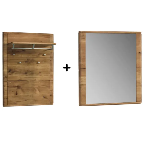 Miroir avec contour en bois massif 70x80 cm VERONA