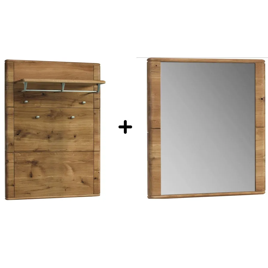Miroir avec contour en bois massif 70x80 cm VERONA
