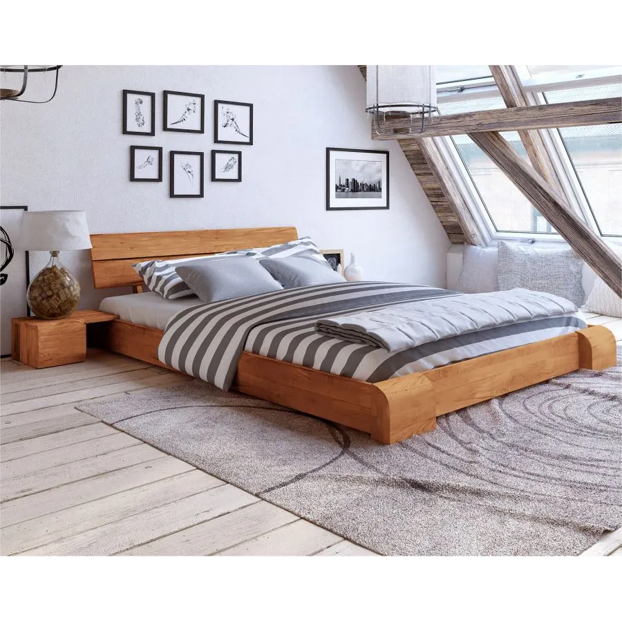 Lit design bois en hêtre massif collection TOKYO