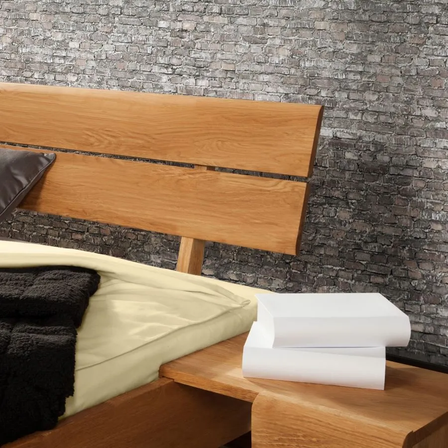 Lit bois design chêne Massif collection TOKYO