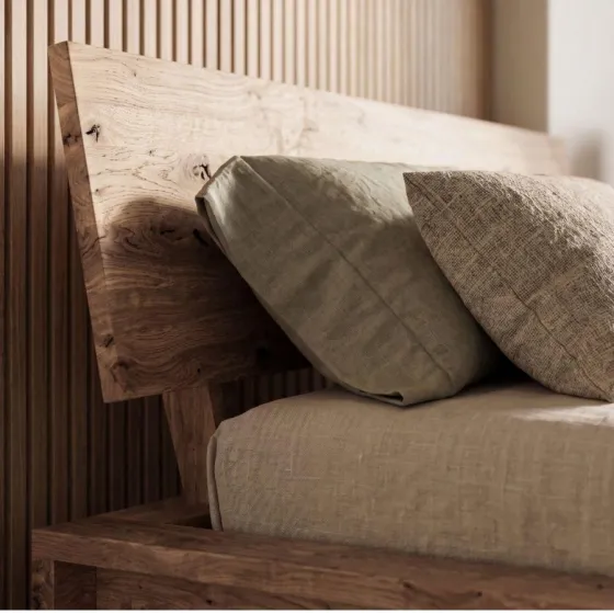 Lit Bois Design KUBE – Style Japonais en Bois Massif