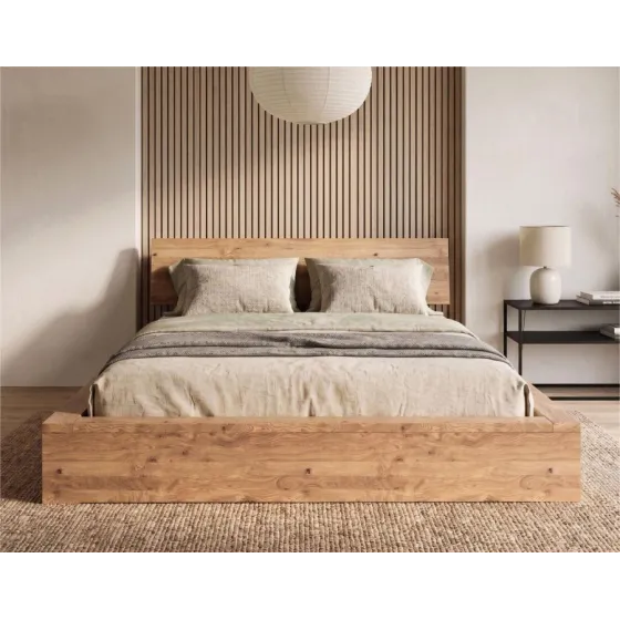 Lit Bois Design KUBE – Style Japonais en Bois Massif