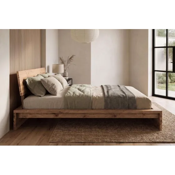 Lit Bois Design KUBE – Style Japonais en Bois Massif