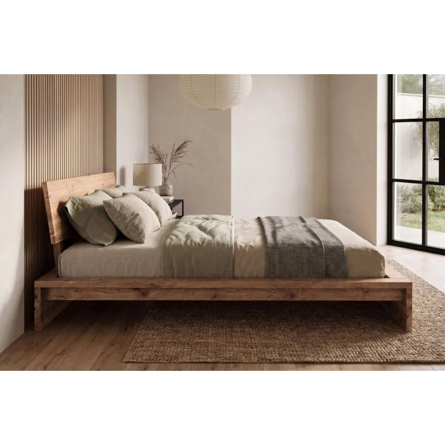 Lit Bois Design KUBE – Style Japonais en Bois Massif