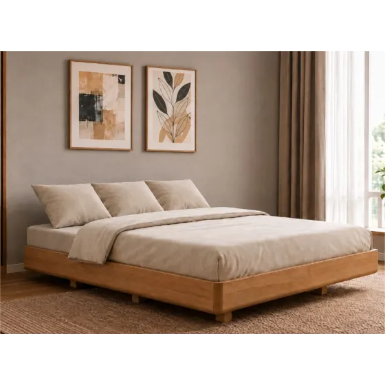 Cadre de lit en bois naturel collection MOOD