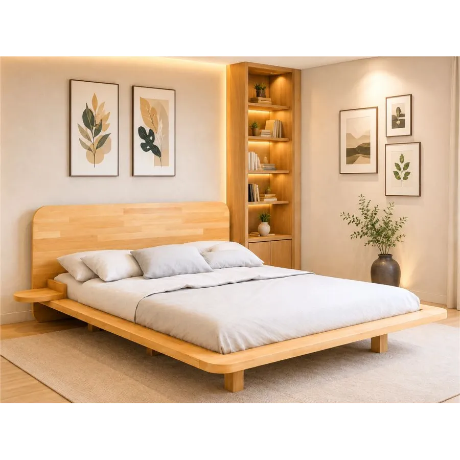 Lit en bois massif design collection Kobe