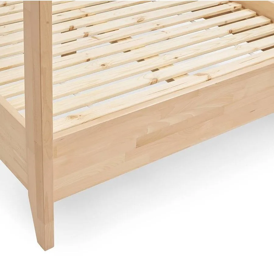 Lit baldaquin en bois massif 180x200 collection NICEA
