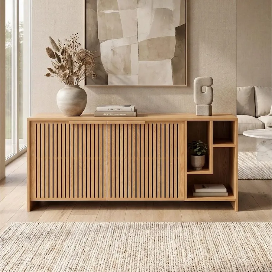 Buffet chêne massif design style minimaliste CONTI