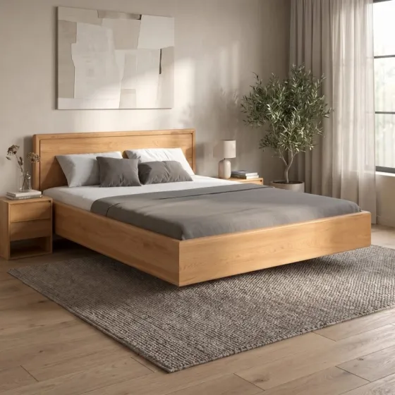 Lit bois massif design collection Levito