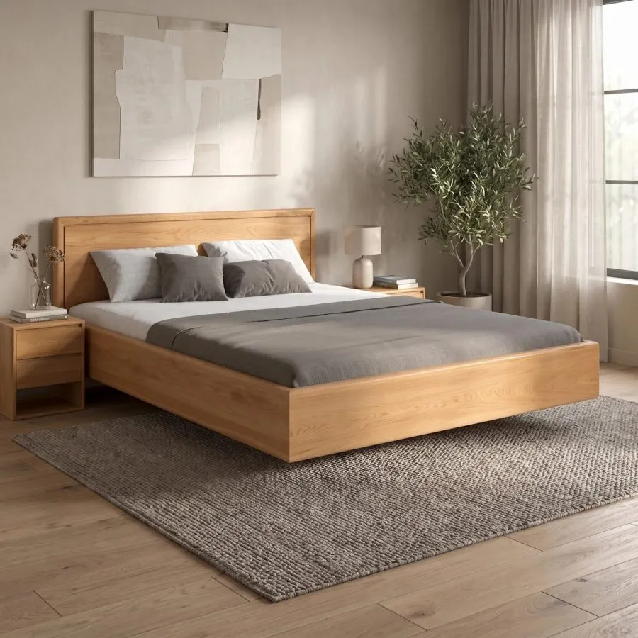 Lit bois massif design collection Levito