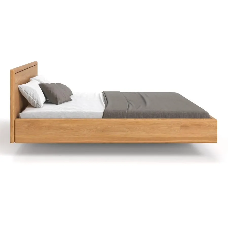 Lit flottant bois massif design collection Levito